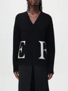 Elisabetta Franchi Logo-intarsia Virgin-wool Jumper In Schwarz