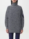 Elisabetta Franchi Navy Blue Turtleneck Sweater In Blau