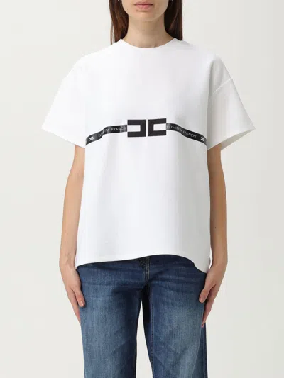 ELISABETTA FRANCHI T-SHIRT ELISABETTA FRANCHI WOMAN COLOR WHITE,H26517001
