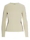 Elisabetta Franchi Sweater With Shiny Bands In Neutral