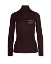 Elisabetta Franchi Dolcevita Con Dettaglio Lettering Merlot In Burgundy