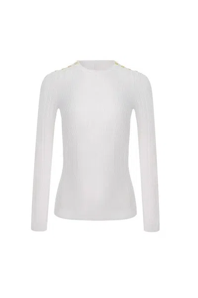 Elisabetta Franchi Sweater In White