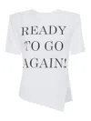 Elisabetta Franchi Lettering Cotton T-shirt In White