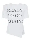 Elisabetta Franchi Lettering Cotton T-shirt In White