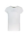 Elisabetta Franchi Crew Neck Modal T-shirt With Embroidered Thread In White