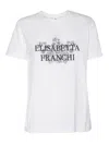 Elisabetta Franchi Jersey T-shirt With Logo Print And Embroidery In White