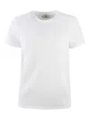 Elisabetta Franchi Cotton Crew-neck T-shirt In White
