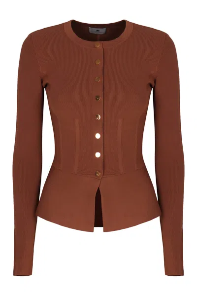 ELISABETTA FRANCHI SWEATER WITH JEWEL BUTTONS