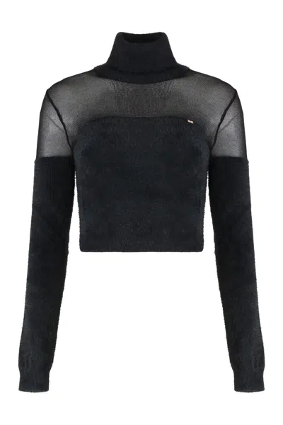 ELISABETTA FRANCHI ELISABETTA FRANCHI SWEATER WITH LOGO JEWELRY
