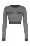 Elisabetta Franchi Sweater With Sequins In Gray