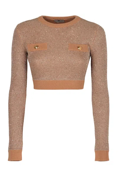 ELISABETTA FRANCHI SWEATER WITH SEQUINS