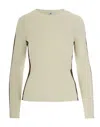 Elisabetta Franchi Sweater With Shiny Bands In Neutral