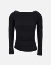 Elisabetta Franchi Daily Viscose Sweater With Open Back In Blue