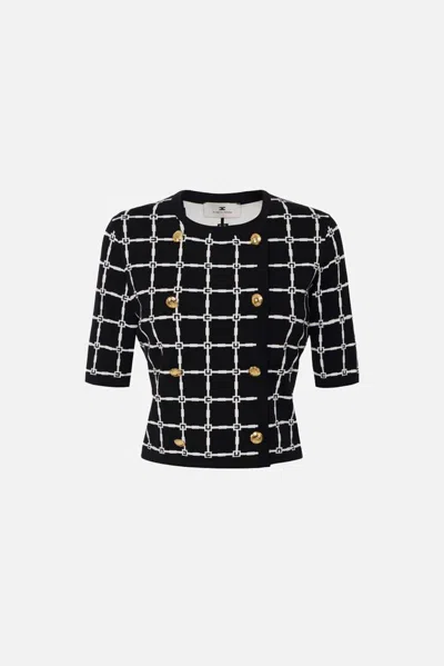 Elisabetta Franchi Sweaters In Black + Butter
