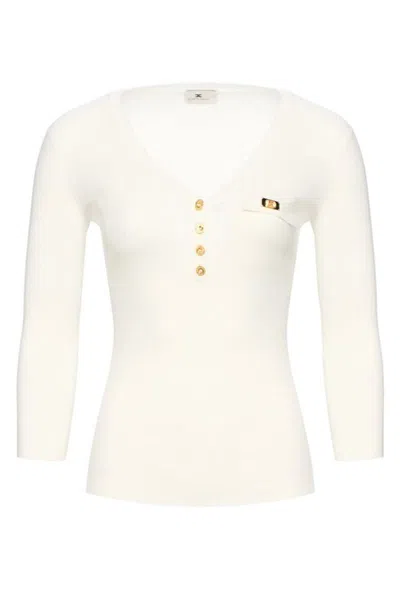 Elisabetta Franchi Sweaters In White