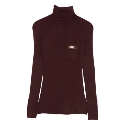 Elisabetta Franchi Sweaters In Burgundy
