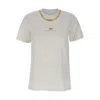 Elisabetta Franchi Logo-embellished Chain-neckline T-shirt In White