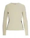 Elisabetta Franchi Sweater With Shiny Bands In White