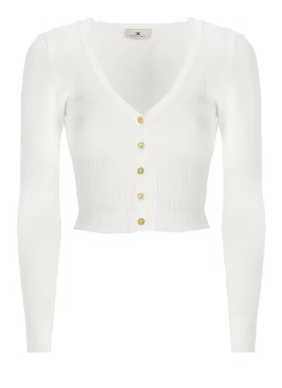 Elisabetta Franchi Sweaters In Beige