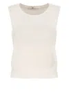 Elisabetta Franchi Viscose Sweater In Beige