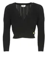 Elisabetta Franchi Black Viscose Sweater In Black