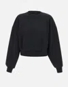 Elisabetta Franchi Cotton Sweatshirt With Logo In Black