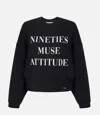 Elisabetta Franchi Sweatshirt With Lettering Print In Black