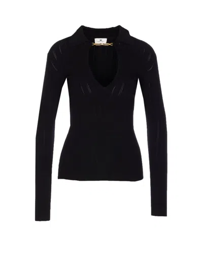 Elisabetta Franchi Sweaters In Black