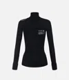 Elisabetta Franchi Turtleneck Knitted Top In Black