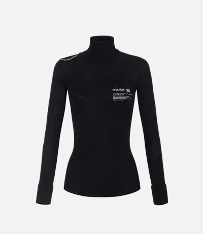 Elisabetta Franchi Sweaters In Black