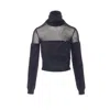 Elisabetta Franchi Brushed Insert Turtleneck Sweater Sweaters And Cardigans Black In Gray