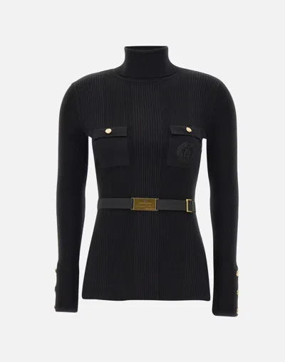 Elisabetta Franchi Sweaters In Black