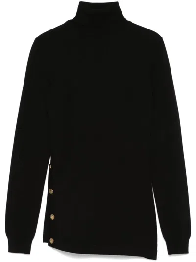 Elisabetta Franchi Roll-neck Sweater In Schwarz