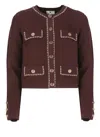 Elisabetta Franchi Sweaters Bordeaux In Burgunderrot