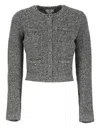 Elisabetta Franchi Salepepe Bouclé Cardigan In Grey