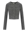 Elisabetta Franchi Salepepe Bouclé Cardigan In Grey