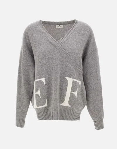 Elisabetta Franchi Sweaters In Melange-ivory