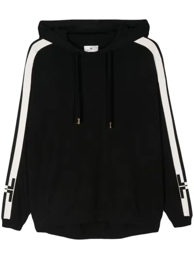 Elisabetta Franchi Side-stripe Hooded Jumper In Multicolor