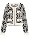 Elisabetta Franchi Tricot Sweater In Nero E Panna