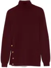 Elisabetta Franchi Decorative-buttons Sweater In Red