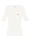 Elisabetta Franchi White Short-sleeved Sweater In White