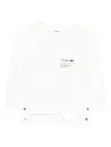 Elisabetta Franchi Fleece Top With Details In Poplin Fabric Clothing In White