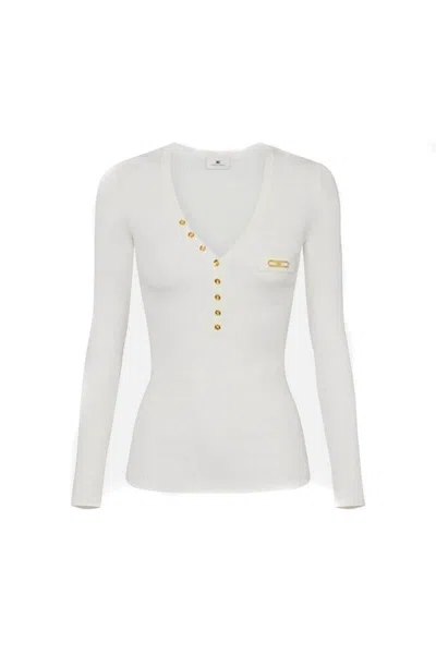 Elisabetta Franchi Sweaters In White