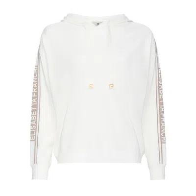 Elisabetta Franchi Sweatshirt In Avorio Greige