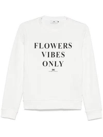 Elisabetta Franchi Sweatshirt In Beige