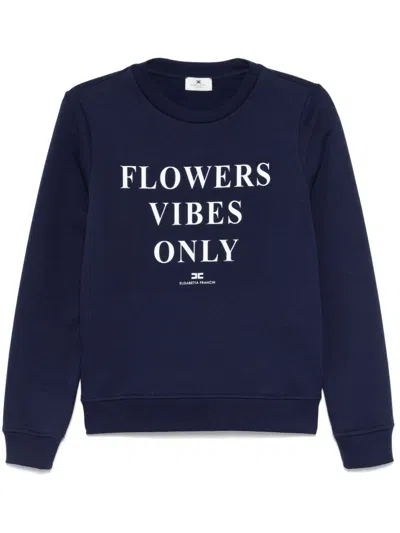 Elisabetta Franchi Sweatshirt In Blue