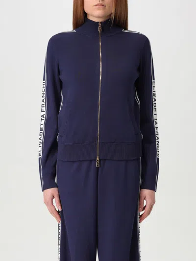 ELISABETTA FRANCHI SWEATSHIRT ELISABETTA FRANCHI WOMAN COLOR BLUE,G53733009