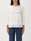 Elisabetta Franchi Sweatshirt  Woman Color Ivory In White