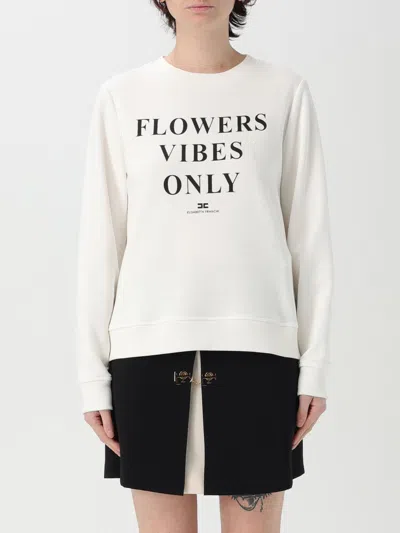 ELISABETTA FRANCHI SWEATSHIRT ELISABETTA FRANCHI WOMAN COLOR WHITE,G54039001