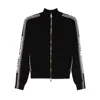 Elisabetta Franchi Zip-up High Neck Cardigan In Nero Burro
